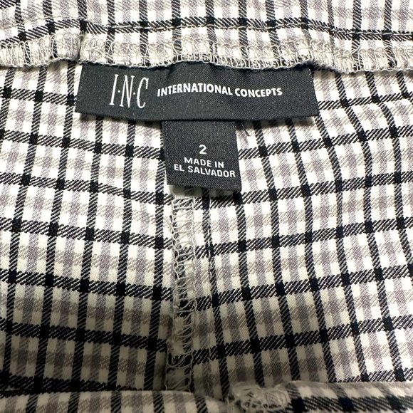 INC International Concepts Black and White Houndstooth Pants /Leggings Size 2 - Picture 5 of 9
